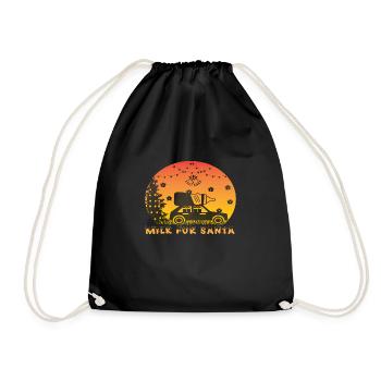 Milk for Santa - Turnbeutel - Schwarz - Vorne