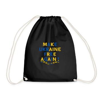 Ukraine - Drawstring Bag - black - Front