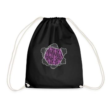 better awesome a time bday statement book keeper - Drawstring Bag - black - Front