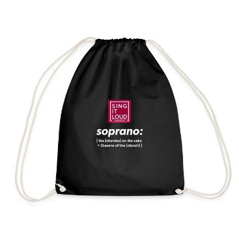 Soprano Noun - Drawstring Bag - black - Front