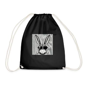 Rabbit Pet Pet Cool Lunettes de soleil Design - Sac de sport léger - noir - Devant