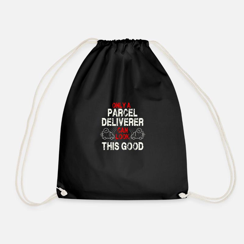 only a parcel deliverer can look this good - Turnbeutel - Schwarz