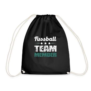 Fussball Team - Turnbeutel - Schwarz - Vorne