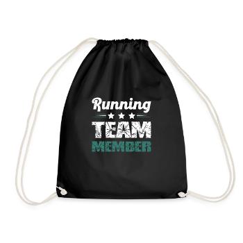Running Team - Turnbeutel - Schwarz - Vorne