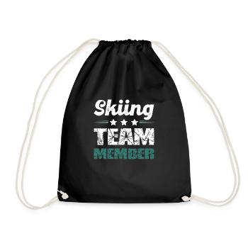 Skiing Team - Drawstring Bag - black - Front