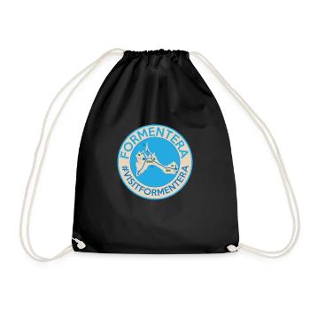 Formentera island map design for island lovers - Drawstring Bag - black - Front