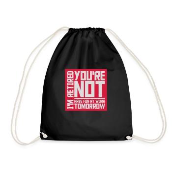 have fun at work - Drawstring Bag - black - Front