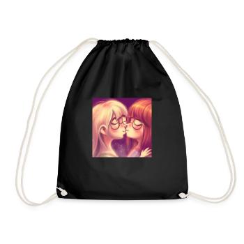 LGBT Queer kiss 🌈🌈 - Drawstring Bag - black - Front