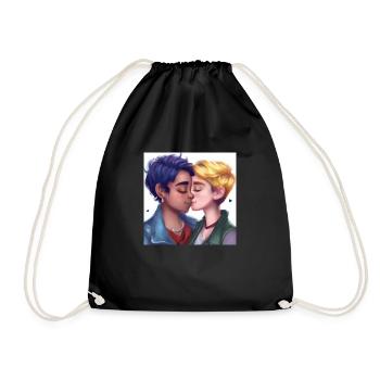 LGBT Queer kiss 🌈🌈 - Drawstring Bag - black - Front