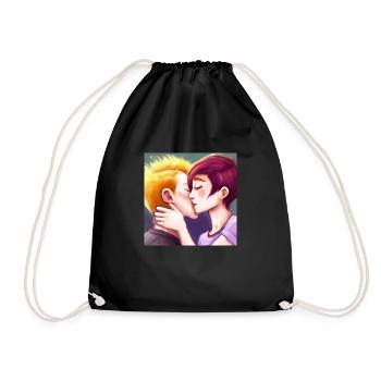 LGBT Queer kiss 🌈🌈 - Drawstring Bag - black - Front