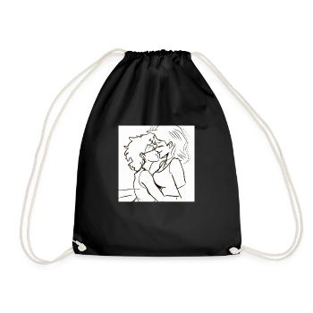 LGBT Queer kiss 🌈🌈 - Drawstring Bag - black - Front
