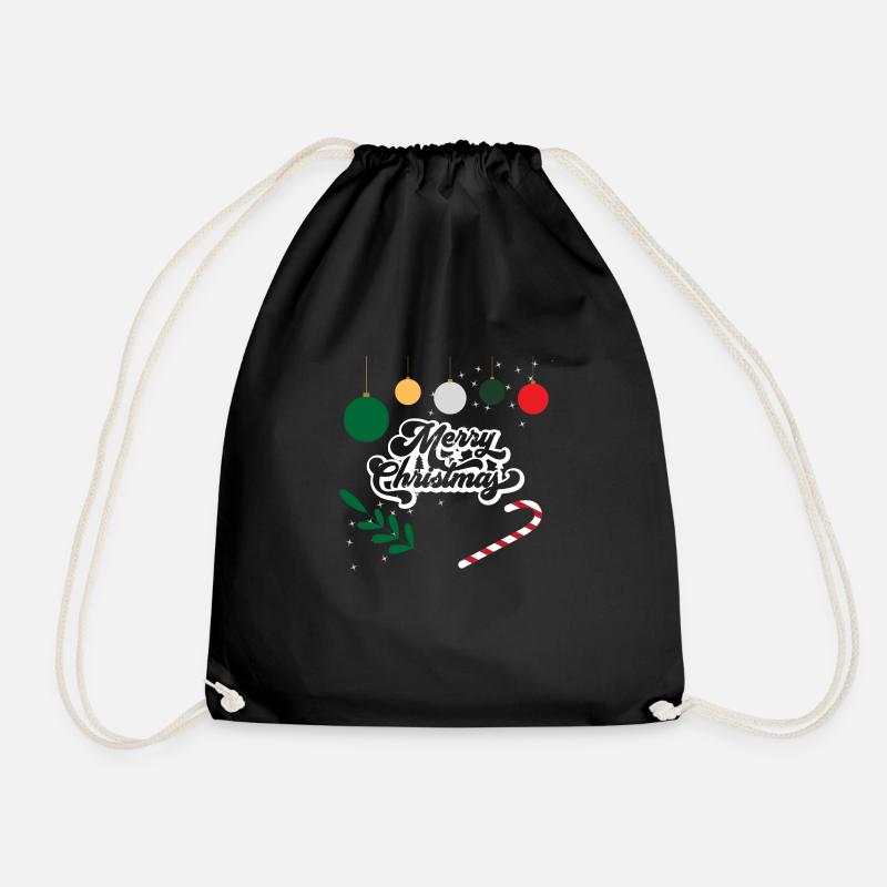 Merry Christmas - Turnbeutel - Schwarz