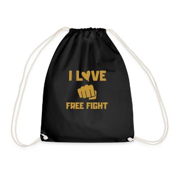 FREE FIGHT GOLD - Sac de sport léger - noir - Devant