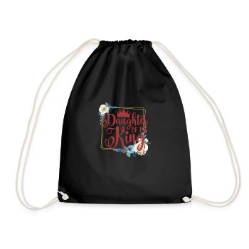 Daughter of the King - Red Design - Drawstring Bag - black - Front