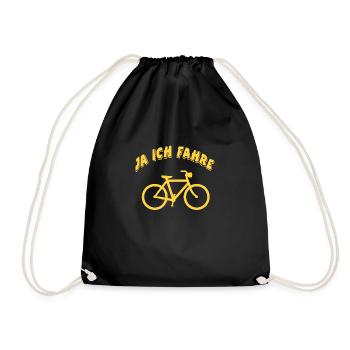 Fahrrad - Turnbeutel - Schwarz - Vorne