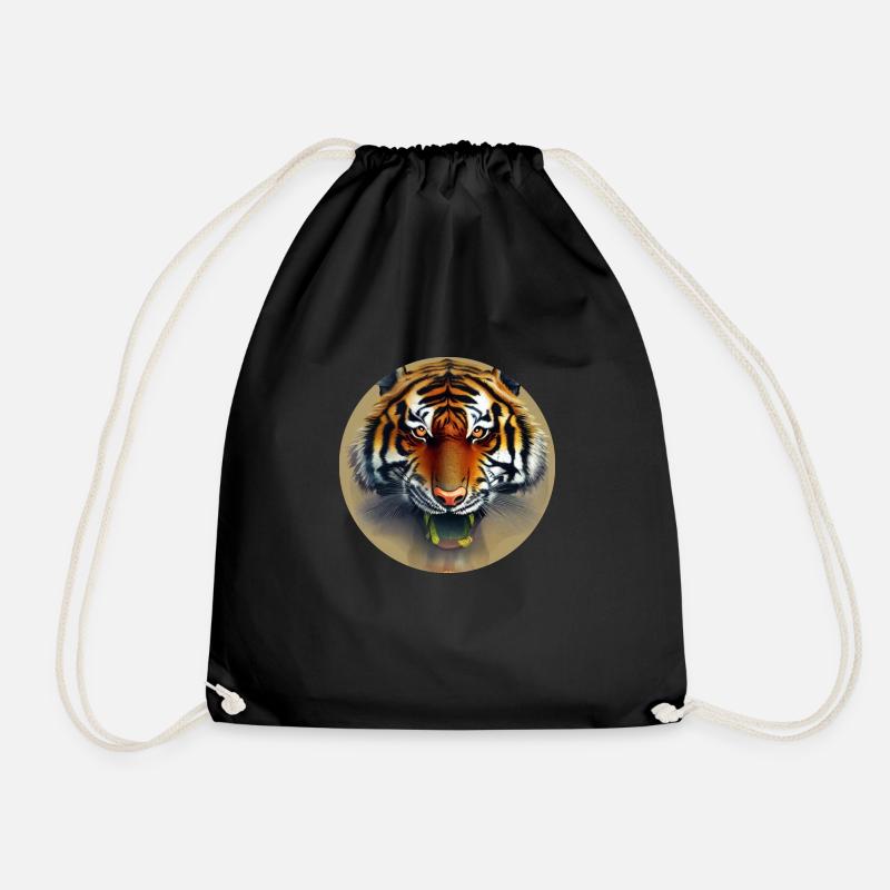 Tiger - Drawstring Bag - black