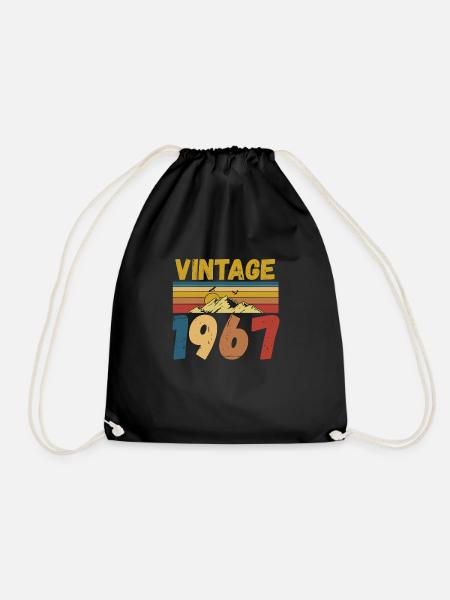 vintage 1967 - Drawstring Bag - black