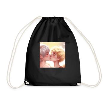 LGBT Queer kiss 🌈🌈 - Drawstring Bag - black - Front