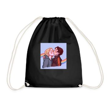 LGBT Queer kiss 🌈🌈 - Drawstring Bag - black - Front