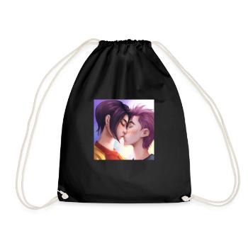 LGBT Queer kiss 🌈🌈 - Drawstring Bag - black - Front