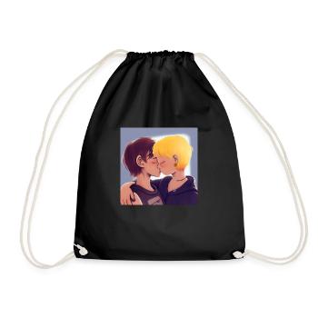 LGBT Queer kiss 🌈🌈 - Drawstring Bag - black - Front