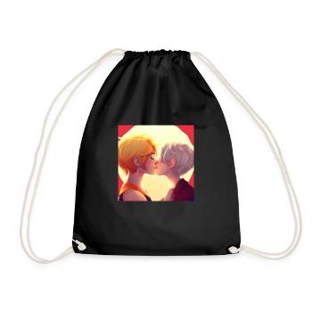 LGBT Queer kiss 🌈🌈 - Drawstring Bag - black - Front