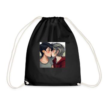 LGBT Queer kiss 🌈🌈 - Drawstring Bag - black - Front