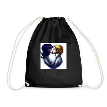 LGBT Queer kiss 🌈🌈 - Drawstring Bag - black - Front