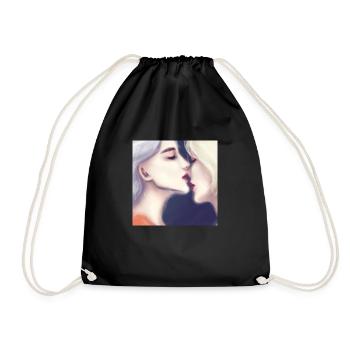 LGBT Queer kiss 🌈🌈 - Drawstring Bag - black - Front