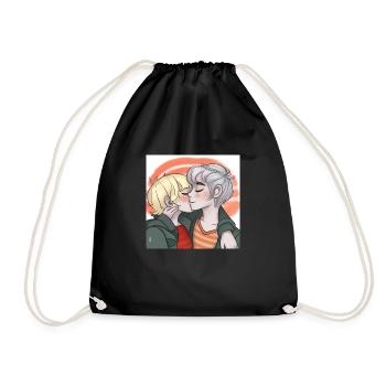 LGBT Queer kiss 🌈🌈 - Drawstring Bag - black - Front
