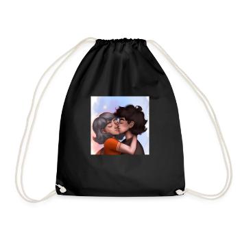 LGBT Queer kiss 🌈🌈 - Drawstring Bag - black - Front