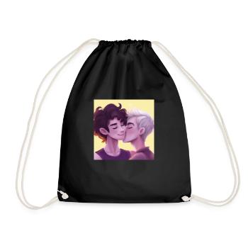 LGBT Queer kiss 🌈🌈 - Drawstring Bag - black - Front