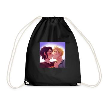 LGBT Queer kiss 🌈🌈 - Drawstring Bag - black - Front