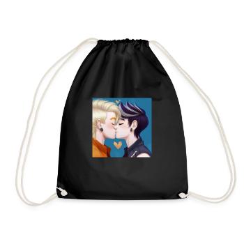 LGBT Queer kiss 🌈🌈 - Drawstring Bag - black - Front