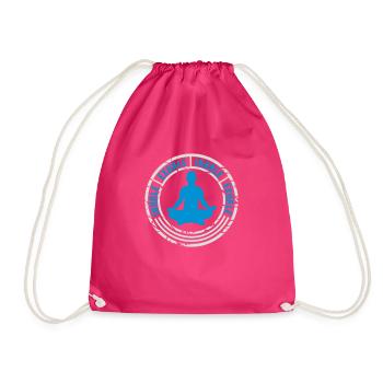 Inspirez expirez Yoga citation - Sac de sport léger - fuchsia - Devant