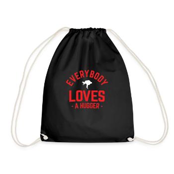 BJJ Jiu Jitsu - Turnbeutel - Schwarz - Vorne
