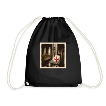 Knights Templar - Drawstring Bag - black - Front