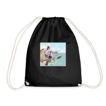 Children catching bugs - Turnbeutel - Schwarz - Vorne