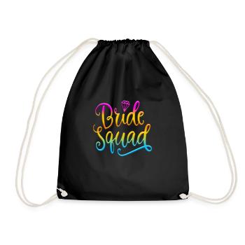 Braut Braut Hochzeit Junggesellenabschied Brautjungfernabschied - Turnbeutel - Schwarz - Vorne