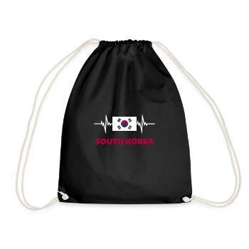 Corée du Sud Football 2022 Corée du Sud Heartbeat - Sac de sport léger - noir - Devant