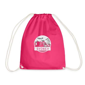 Sydney City - Drawstring Bag - fuchsia - Front