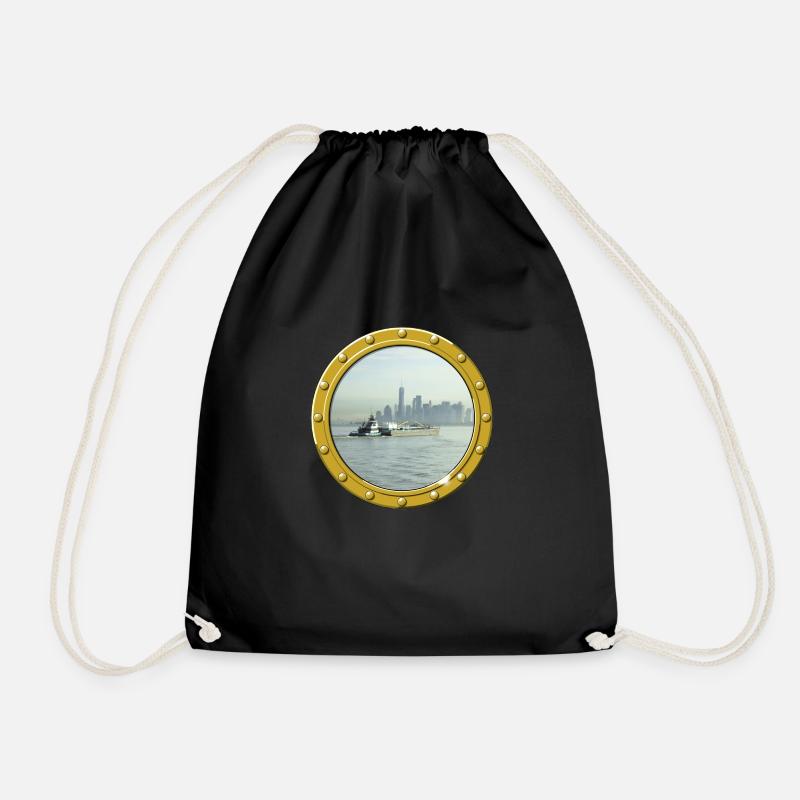 New York-Upper Bay - Turnbeutel - Schwarz