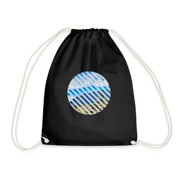 Alps Circle Hiking Mountains Gift Photo Holiday - Drawstring Bag - black - Front