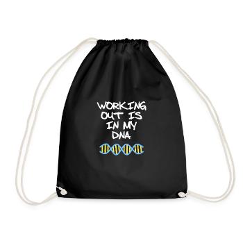 Faire de l’exercice est dans ma citation de fitness ADN - Sac de sport léger - noir - Devant