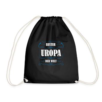 Uropa Familie Urenkel Geschenk - Turnbeutel - Schwarz - Vorne