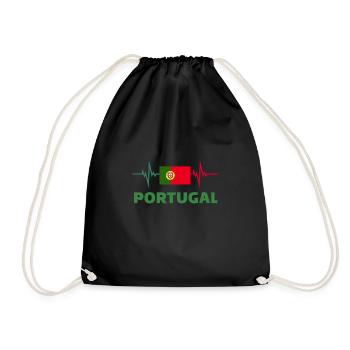 Portugal Football 2022 battement de cœur Portugal - Sac de sport léger - noir - Devant