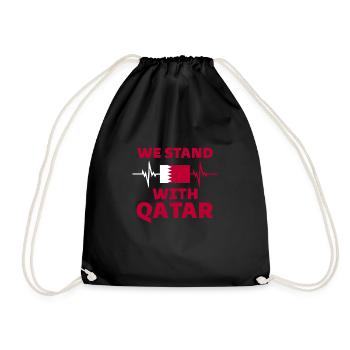 Je soutiens Qatar - Sac de sport léger - noir - Devant