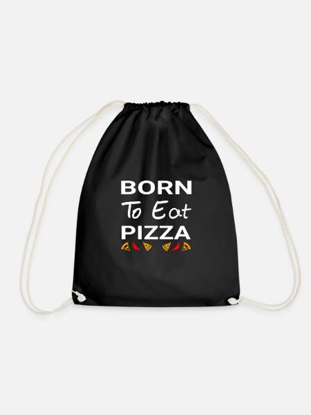 Pizza - Turnbeutel - Schwarz