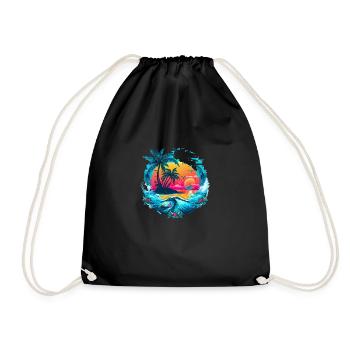 Vacances sous les tropiques - Sac de sport léger - noir - Devant