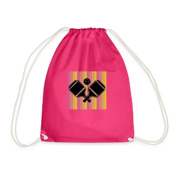 pickleball Retro Pickleball pickleball Vintage - Drawstring Bag - fuchsia - Front